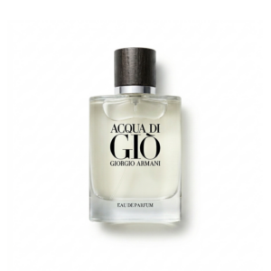 Bottle of Armani Acqua Di Gio Eau De Parfum fragrance on a white background with soft shadow