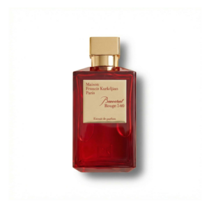 Bottle of MFK Baccarat Rouge 540 Extrait fragrance on a white background with soft shadow
